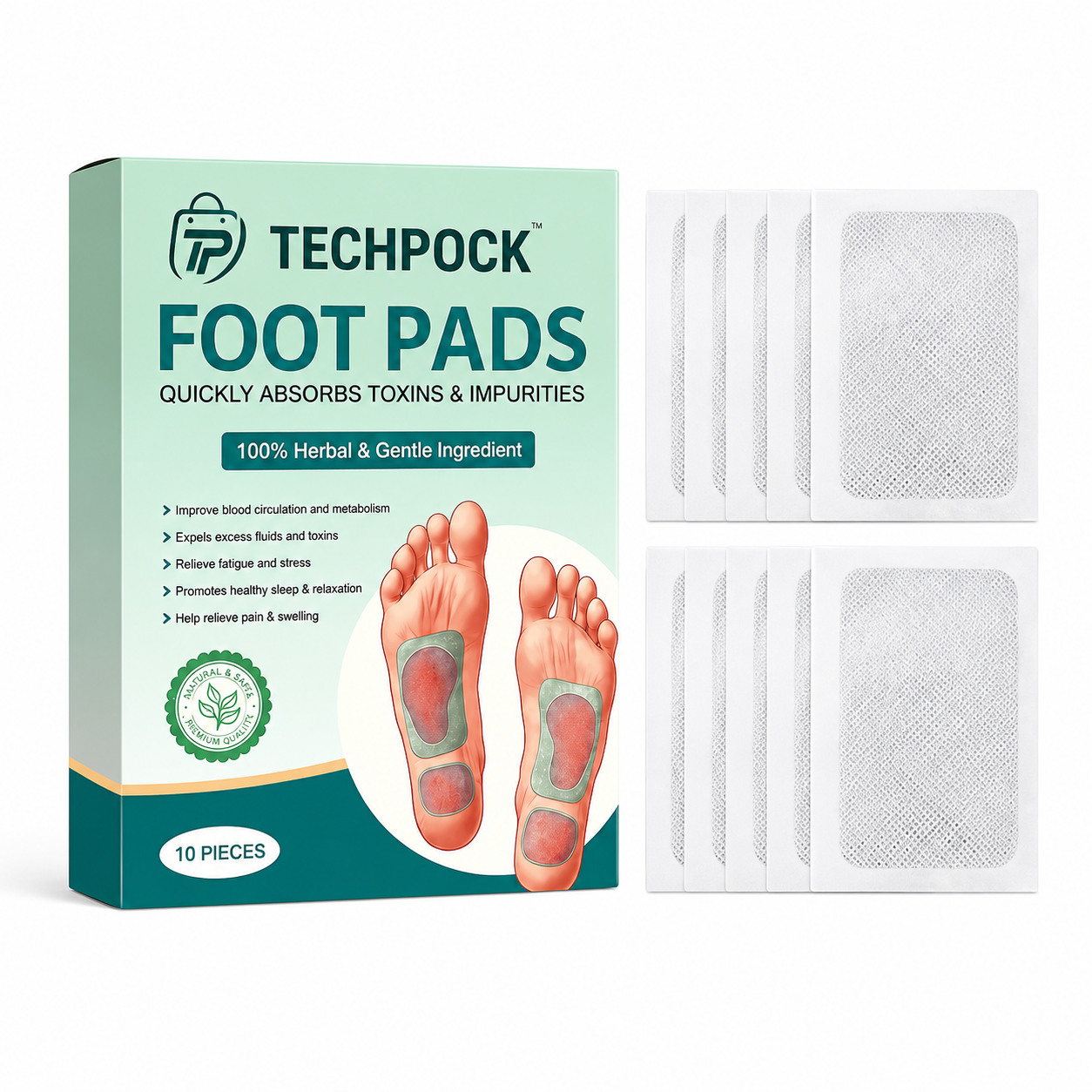TECHPOCK™ Detox Foot Patches (Pack of 10) BUY 1 GET 1 FREE